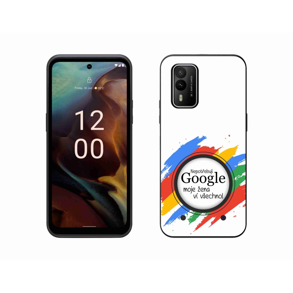 Gelový kryt mmCase na Nokia XR21 - žena ví všechno bílé pozadí