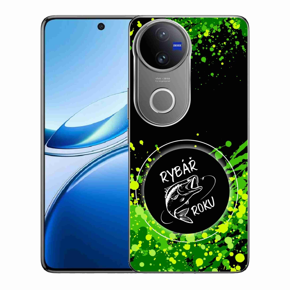 Gelový kryt mmCase na Vivo V50 5G - rybář roku černé pozadí