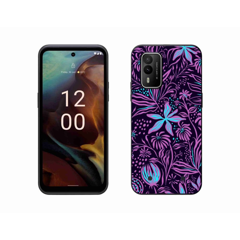 Gelový kryt mmCase na Nokia XR21 - květiny 2