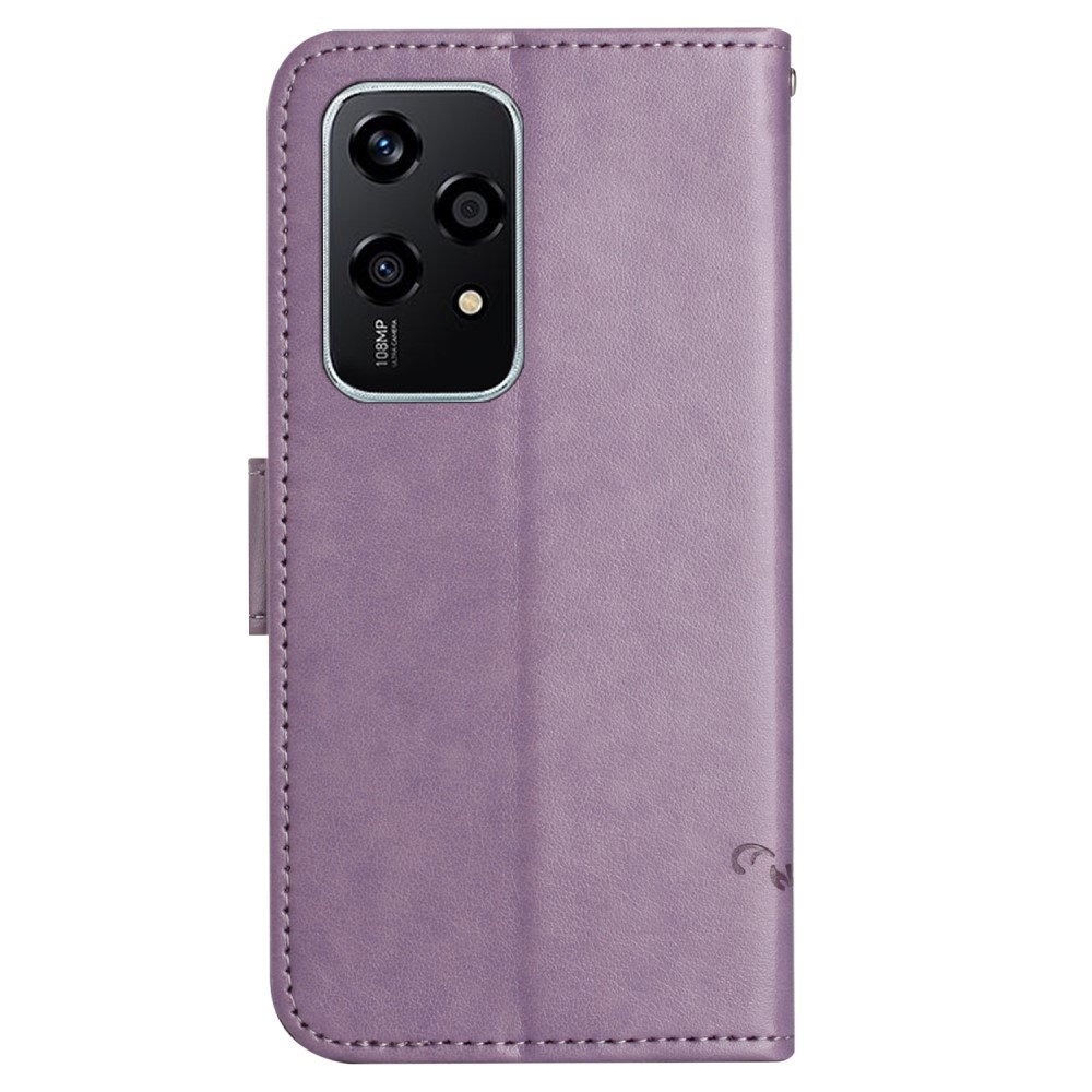 Flower knížkové pouzdro na Honor 200 Lite 5G - světlefialové