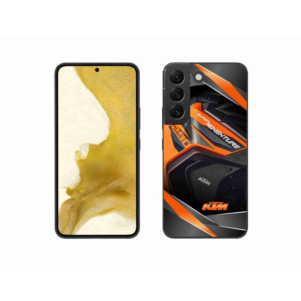 Gelový kryt mmCase na Samsung Galaxy S22 5G - motorka ktm