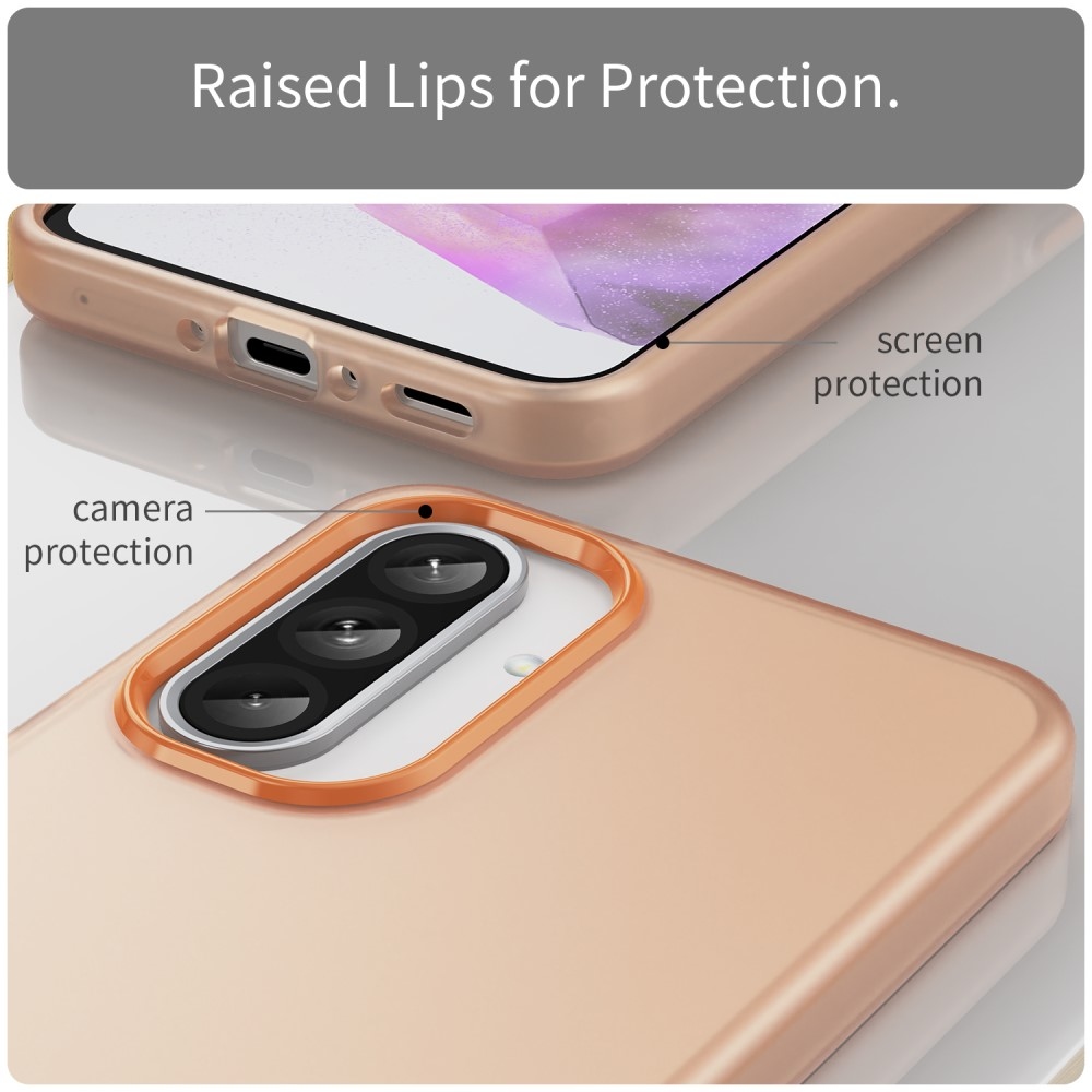 Candys matný gelový obal na Samsung Galaxy A36 5G/A56 5G - oranžový