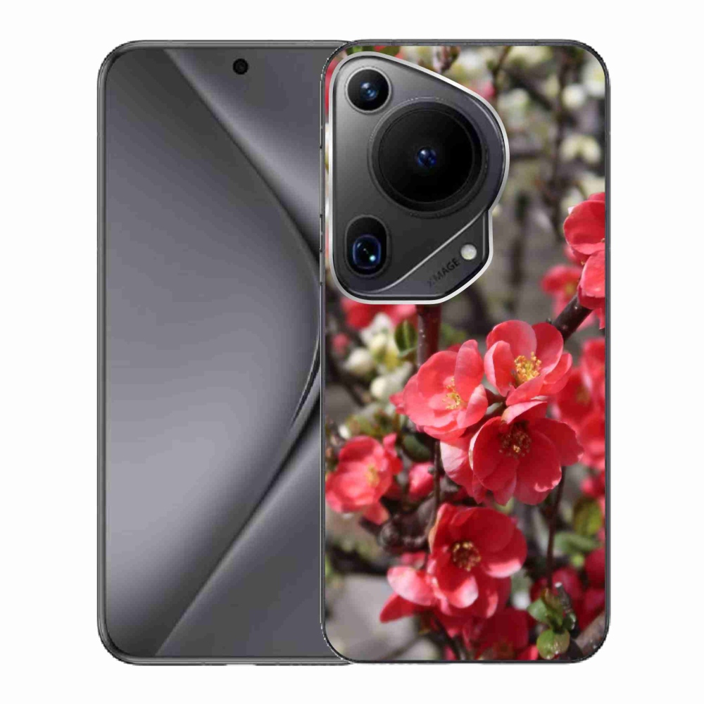 Gelový kryt mmCase na Huawei Pura 70 Ultra - červené květy