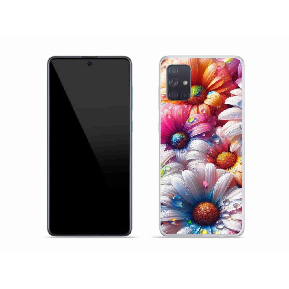 Gelový kryt mmCase na Samsung Galaxy A51 - barevné kopretiny