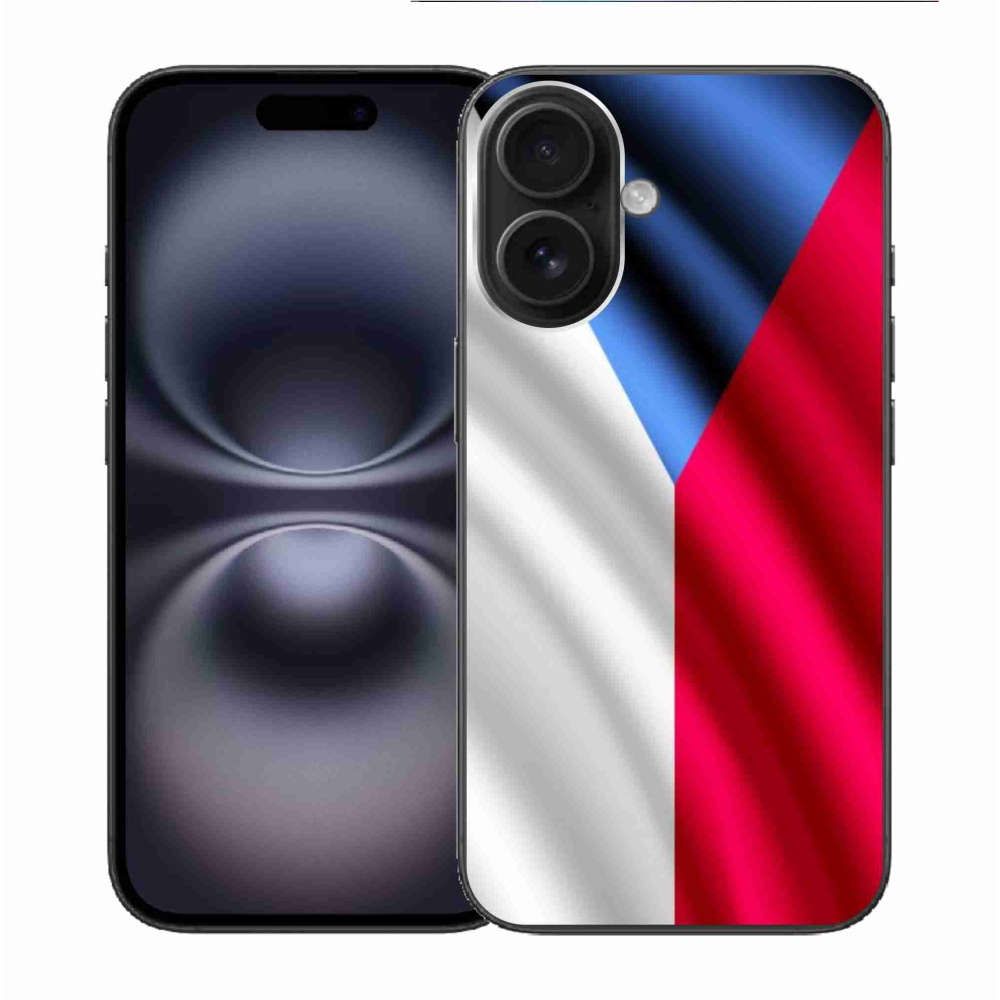 Gelový kryt mmCase na iPhone 16 - česká vlajka