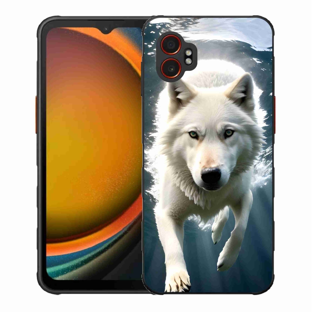 Gelový kryt mmCase na Samsung Galaxy Xcover 7 Pro - bílý vlk