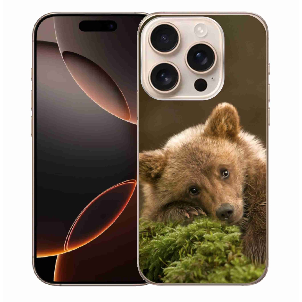 Gelový kryt mmCase na iPhone 16 Pro Max - medvěd