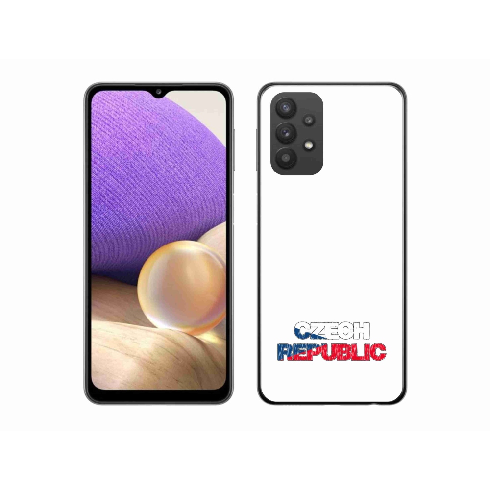 Gelový kryt mmCase na Samsung Galaxy A32 5G - Czech Republic bílé pozadí