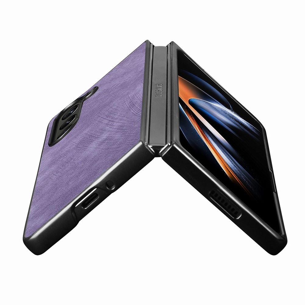 Vintage plastové pouzdro na Samsung Galaxy Z Fold5 5G - fialové