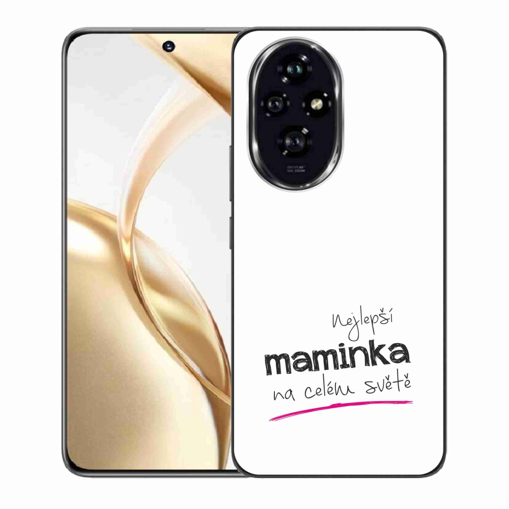 Gelový kryt mmCase na Honor 200 5G - nejlepší maminka 4 bílé pozadí