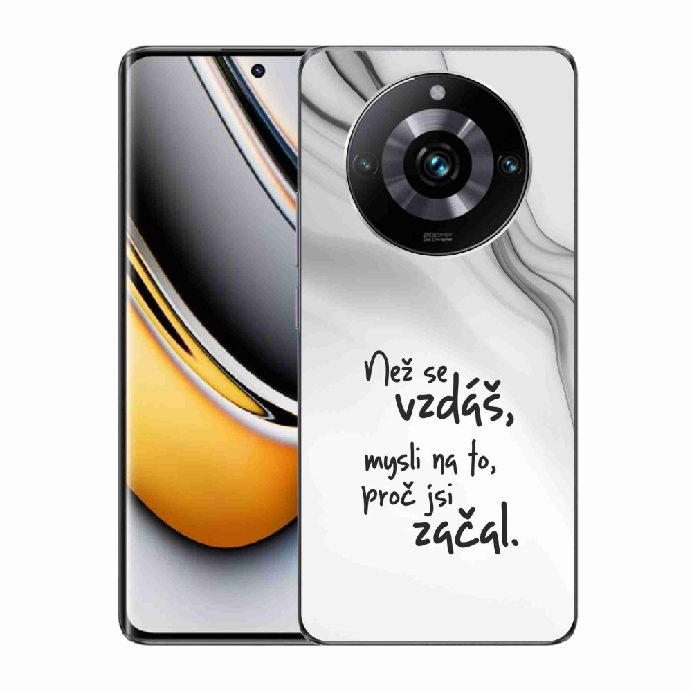 Gelový kryt mmCase na Realme 11 Pro/11 Pro+ - citát 2 bílé pozadí