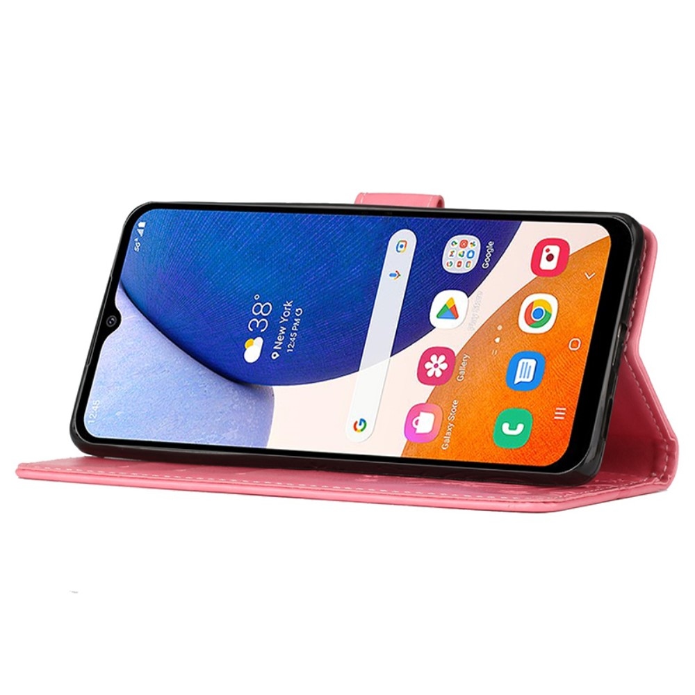 Flowers knížkové pouzdro na Samsung Galaxy A05s - růžové