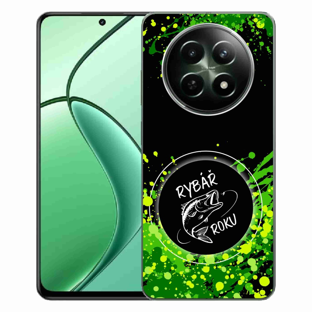 Gelový kryt mmCase na Realme 12 5G/12x 5G - rybář roku černé pozadí