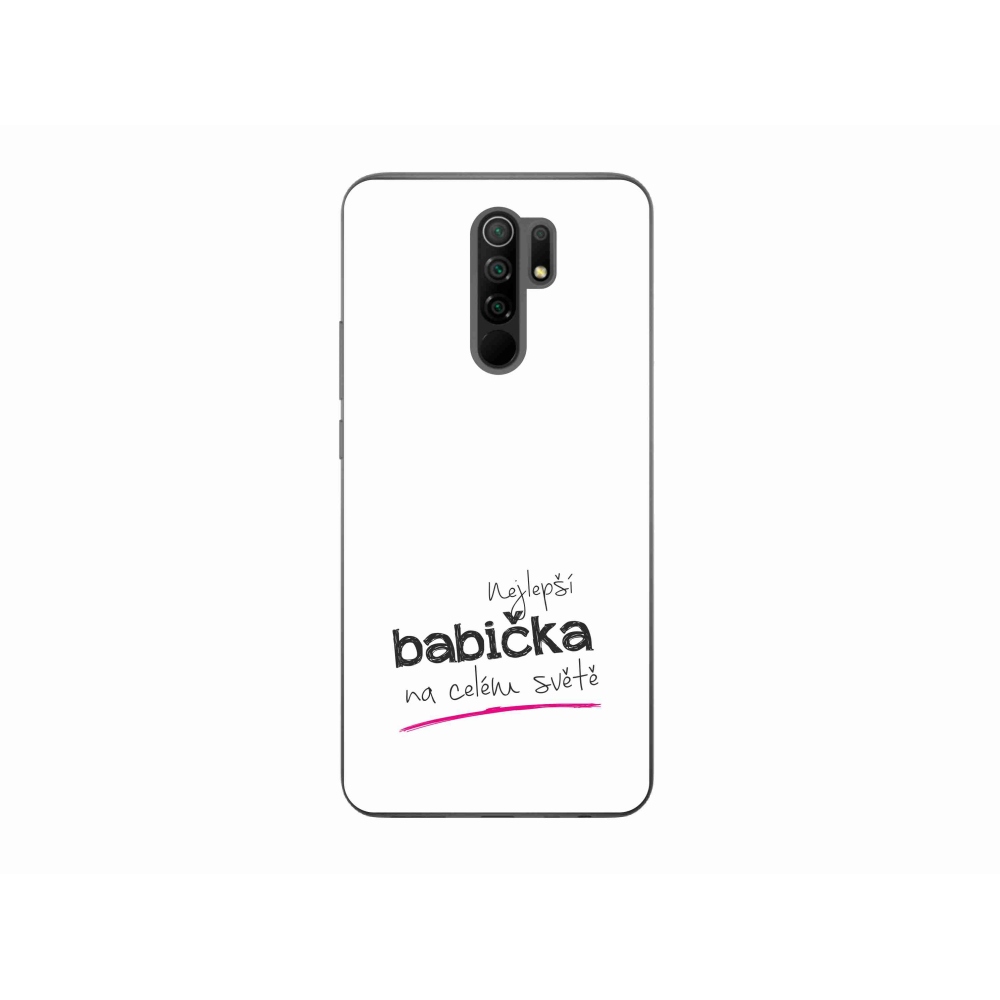 Gelový kryt mmCase na Xiaomi Redmi 9 - nejlepší babička 4 bílé pozadí