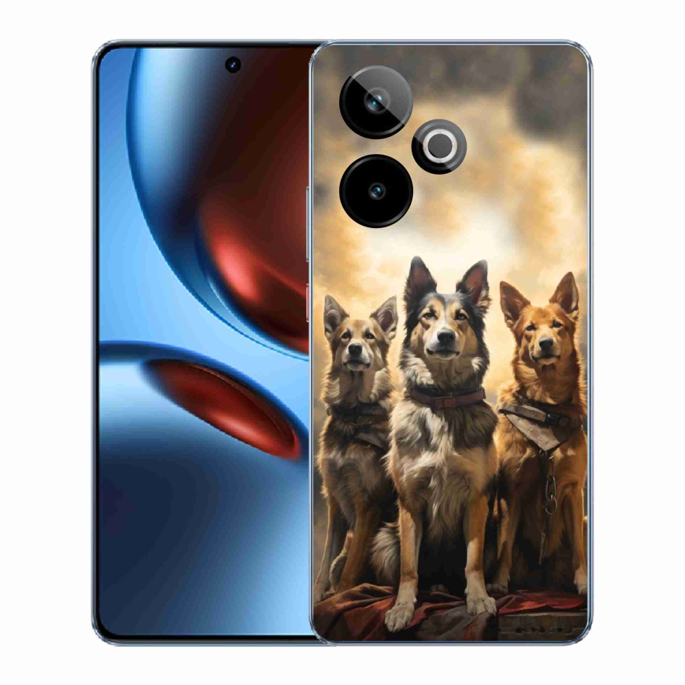 Gelový kryt mmCase na Realme GT 7 5G/GT 7T 5G - tři psi