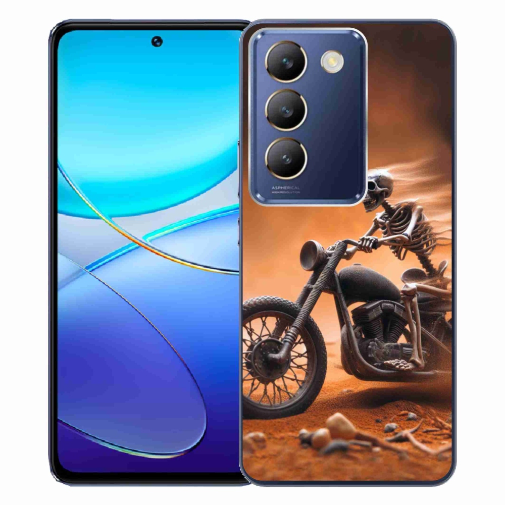 Gelový kryt mmCase na Vivo V40 SE 4G/5G - kostra na motorce