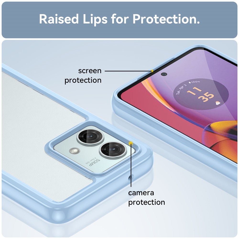 Gelový obal s pevnými zády na Motorola Moto G84 5G - modrý