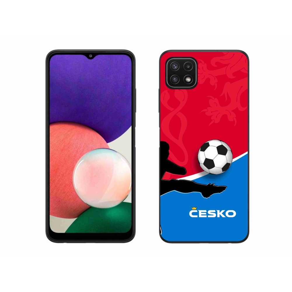 Gelový kryt mmCase na Samsung Galaxy A22 5G - fotbal Česko 2