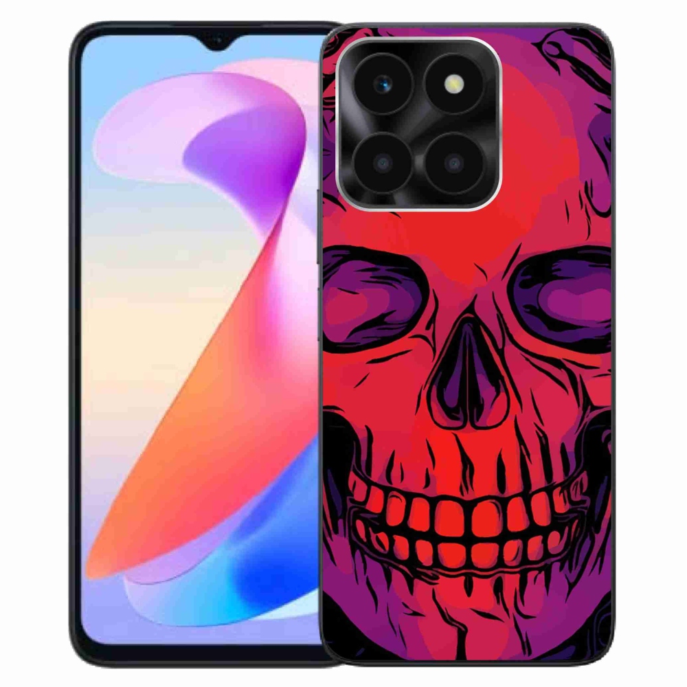 Gelový obal mmCase na Honor X6a - lebka