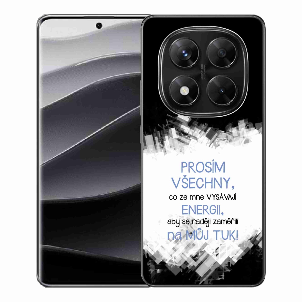 Gelový kryt mmCase na Xiaomi Redmi Note 14 Pro 5G/Poco X7 5G - vtipný text 1 modrý