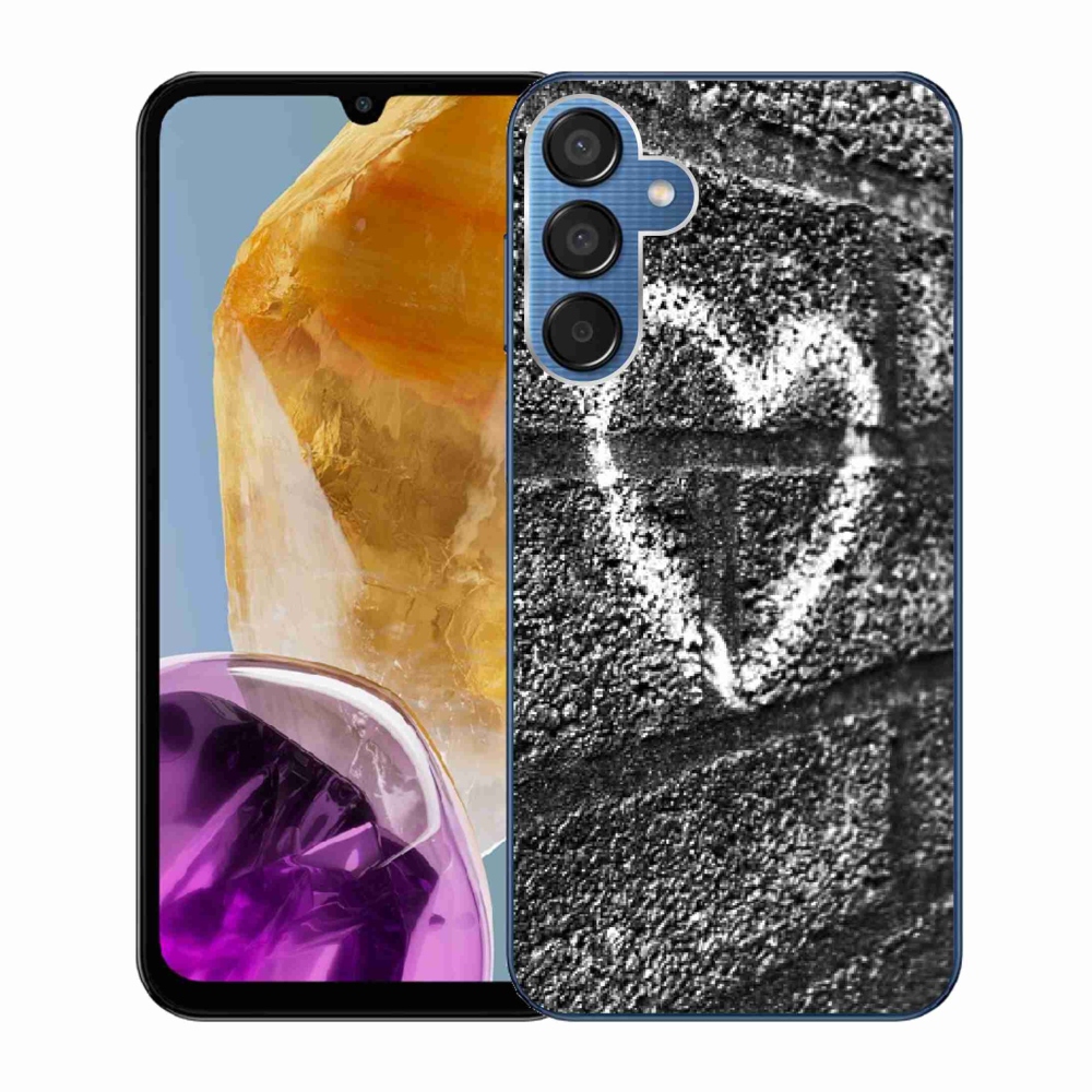 Gelový kryt mmCase na Samsung Galaxy M15 5G - srdce na zdi