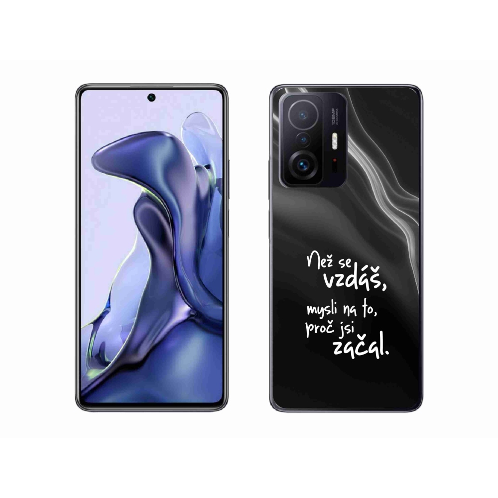 Gelový kryt mmCase na Xiaomi 11T - citát 2 černé pozadí