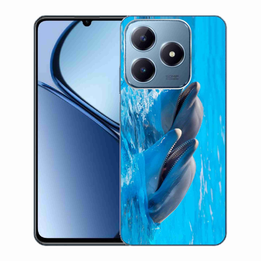 Gelový kryt mmCase na Realme C63 - delfíni