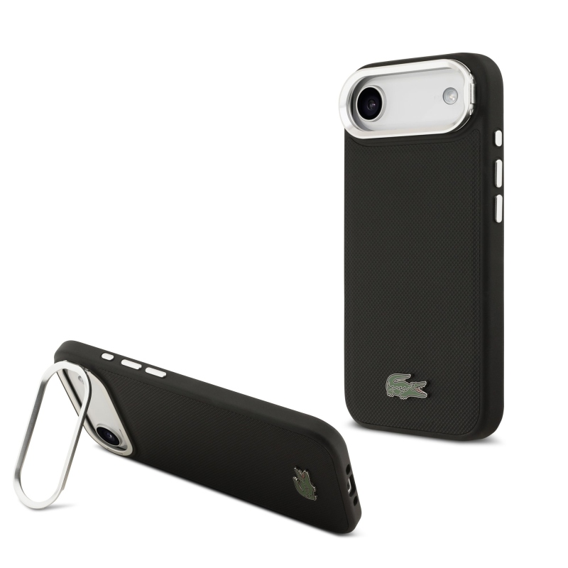 Lacoste Iconic Petit Pique Camera Stand MagSafe Zadní Kryt pro iPhone Air Black