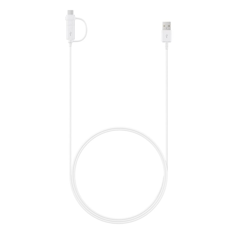 EP-DG930DWE Samsung Combo microUSB Datový Kabel s redukcí USB-C 1.5m White