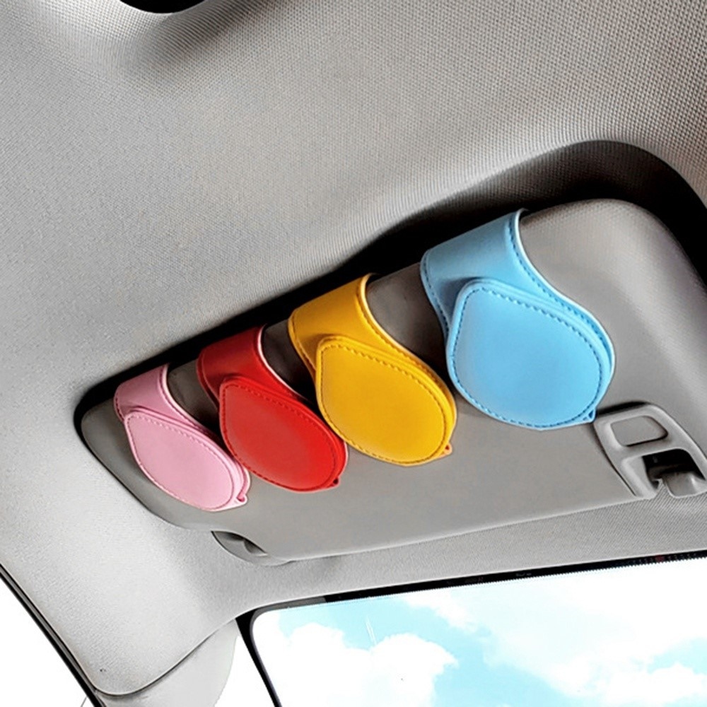 Klipový držák brýlí na sluneční clonu do auta - černý