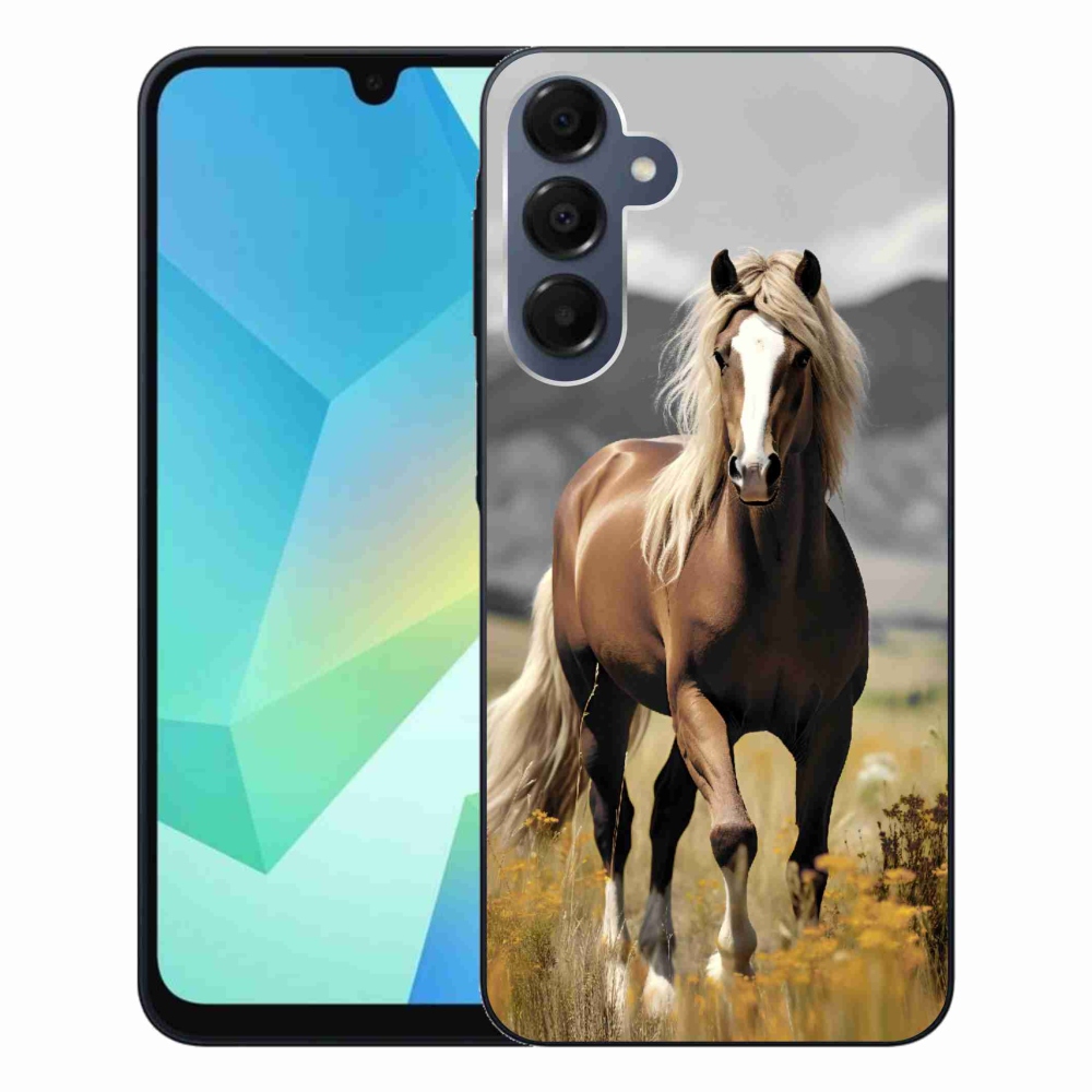 Gelový kryt mmCase na Samsung Galaxy A16 4G/5G - hnědý kůň 1