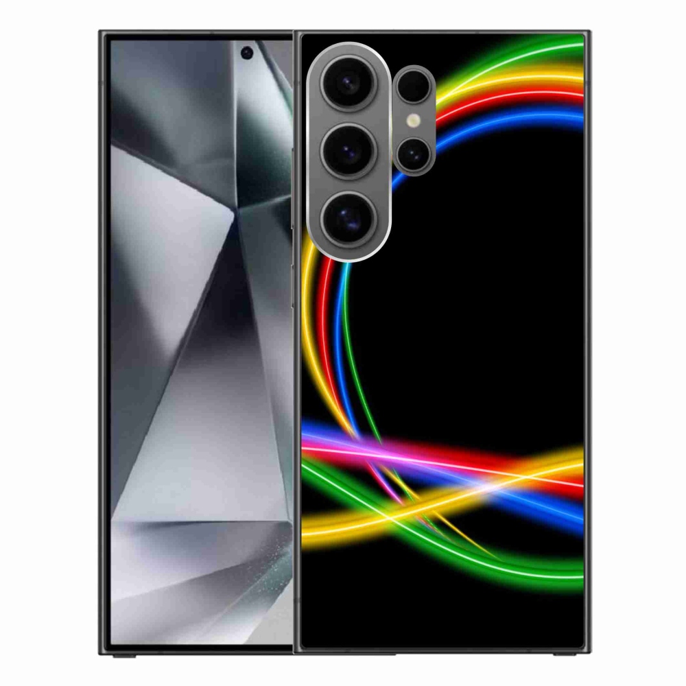 Gelový obal mmCase na Samsung Galaxy S24 Ultra - neonové kruhy