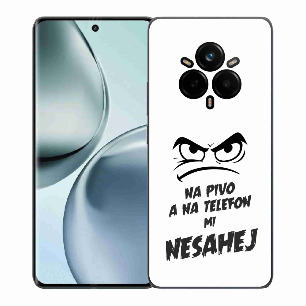 Gelový kryt mmCase na Realme 14 Pro+ 5G - pivní motiv 2 bílé pozadí