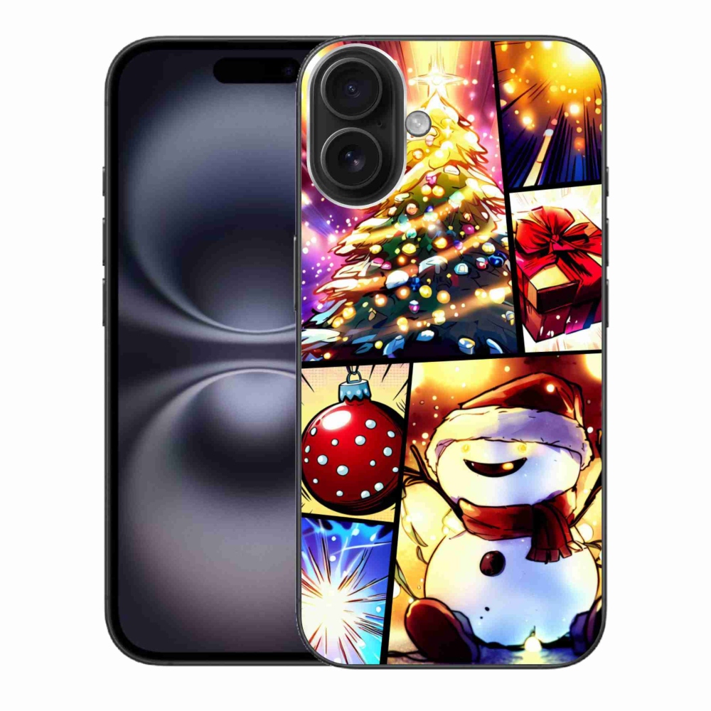 Gelový kryt mmCase na iPhone 16 Plus - vánoční motivy 1