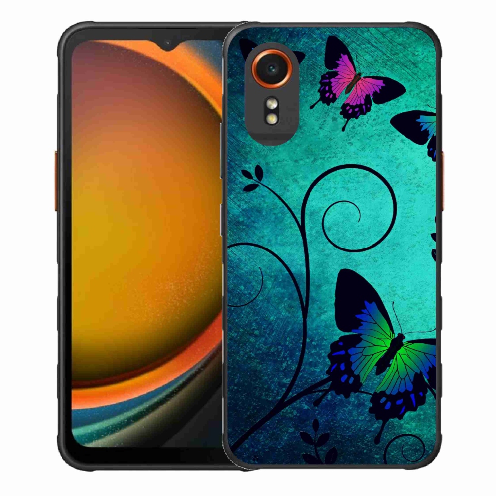 Gelový kryt mmCase na Samsung Galaxy Xcover 7 - barevní motýli