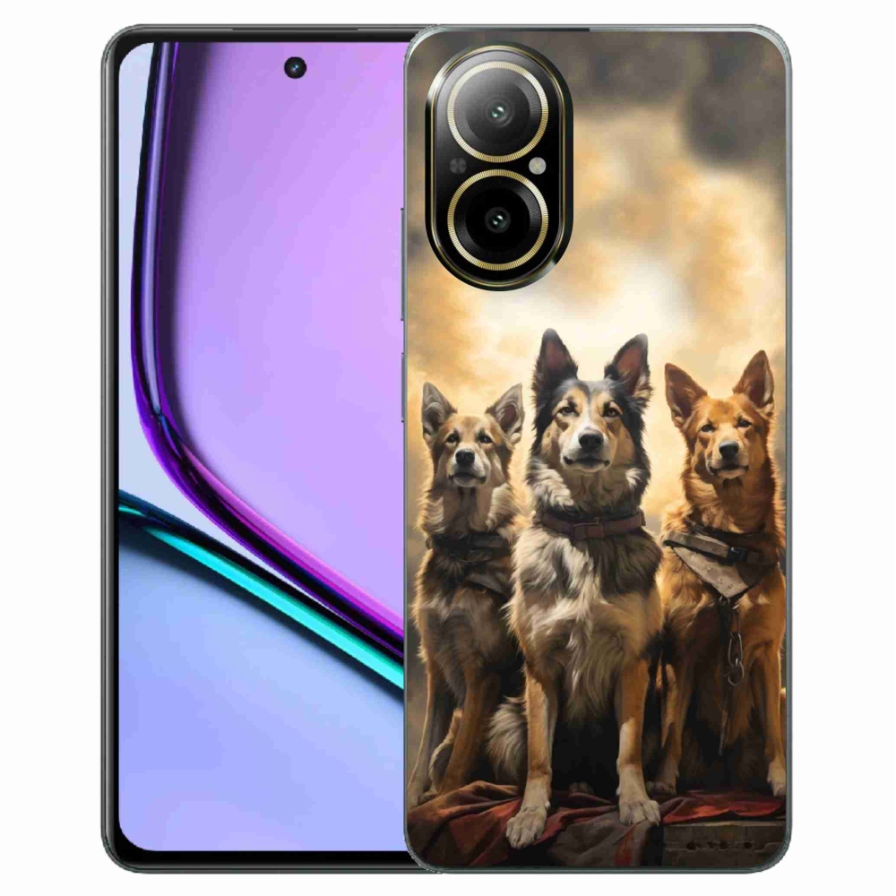 Gelový kryt mmCase na Realme C67 - tři psi