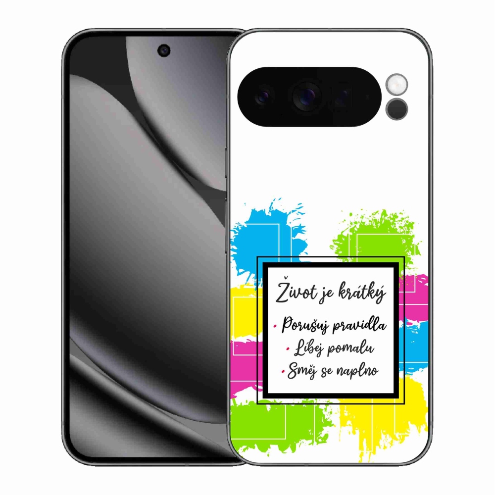 Gelový kryt mmCase na Google Pixel 10 Pro XL - citát 5 bílé pozadí