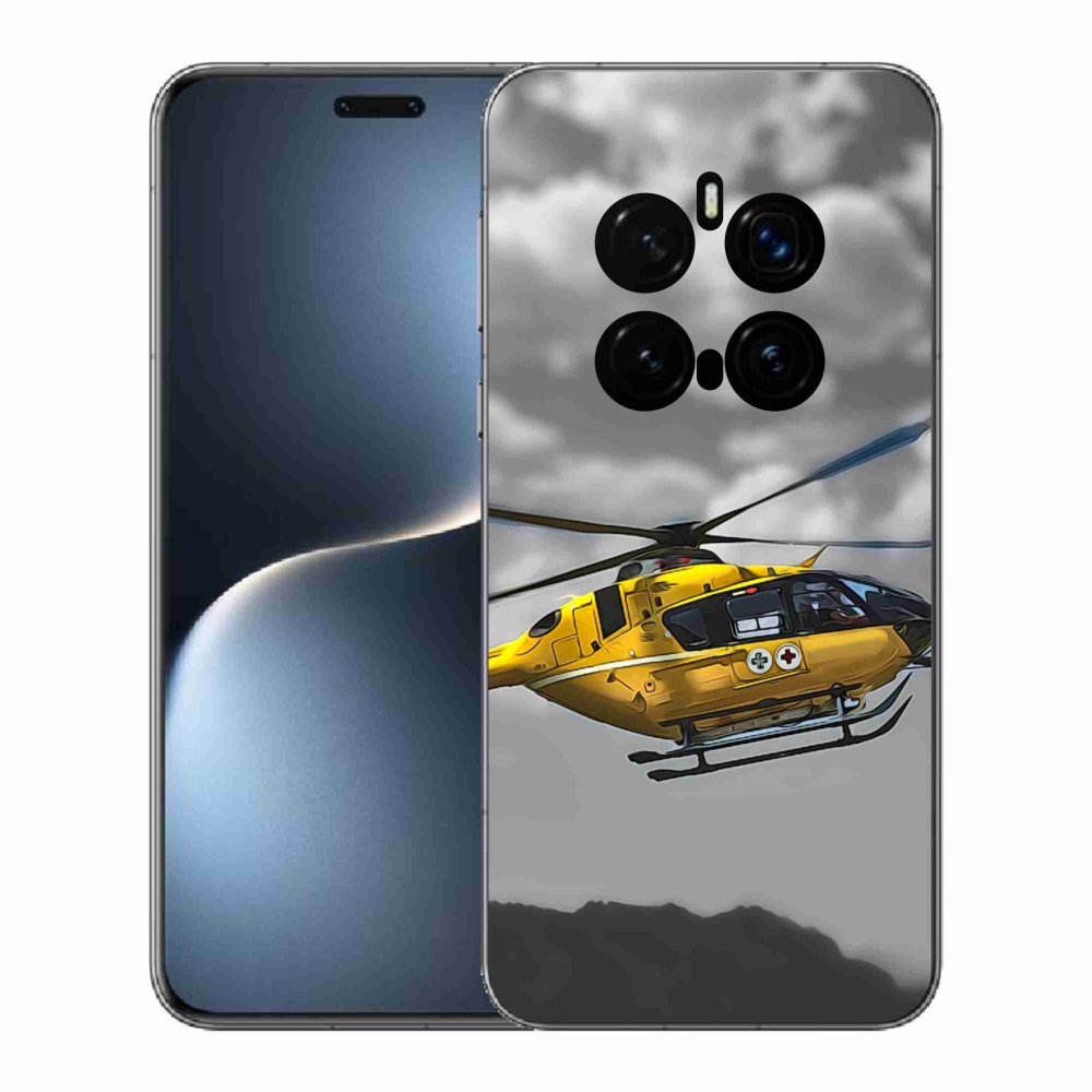Gelový kryt mmCase na Honor Magic 7 Pro 5G - žlutá helikoptéra