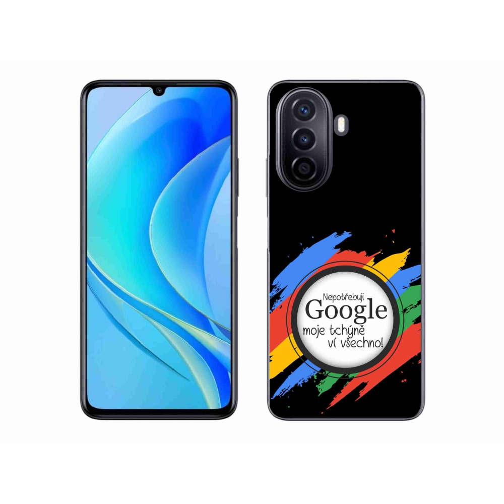 Gelový kryt mmCase na Huawei Nova Y70 - tchýně ví všechno černé pozadí