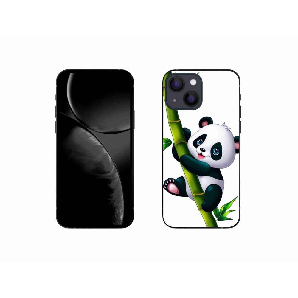 Gelový kryt mmCase na iPhone 13 mini 5.4 - panda na bambusu