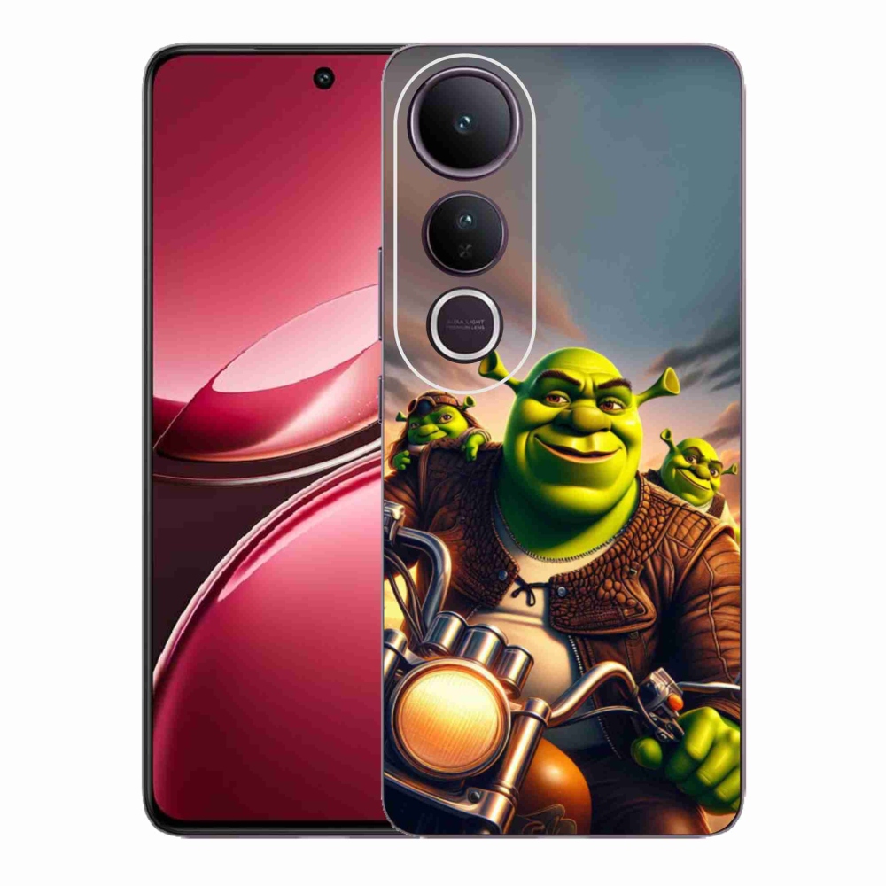 Gelový kryt mmCase na Vivo V50 Lite 4G/5G - shrek na motorce