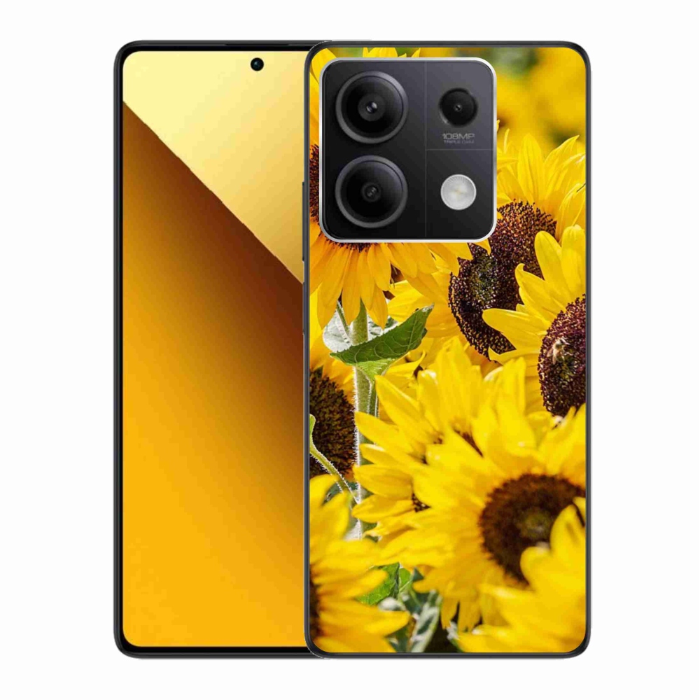 Gelový kryt mmCase na Xiaomi Redmi Note 13 5G - slunečnice