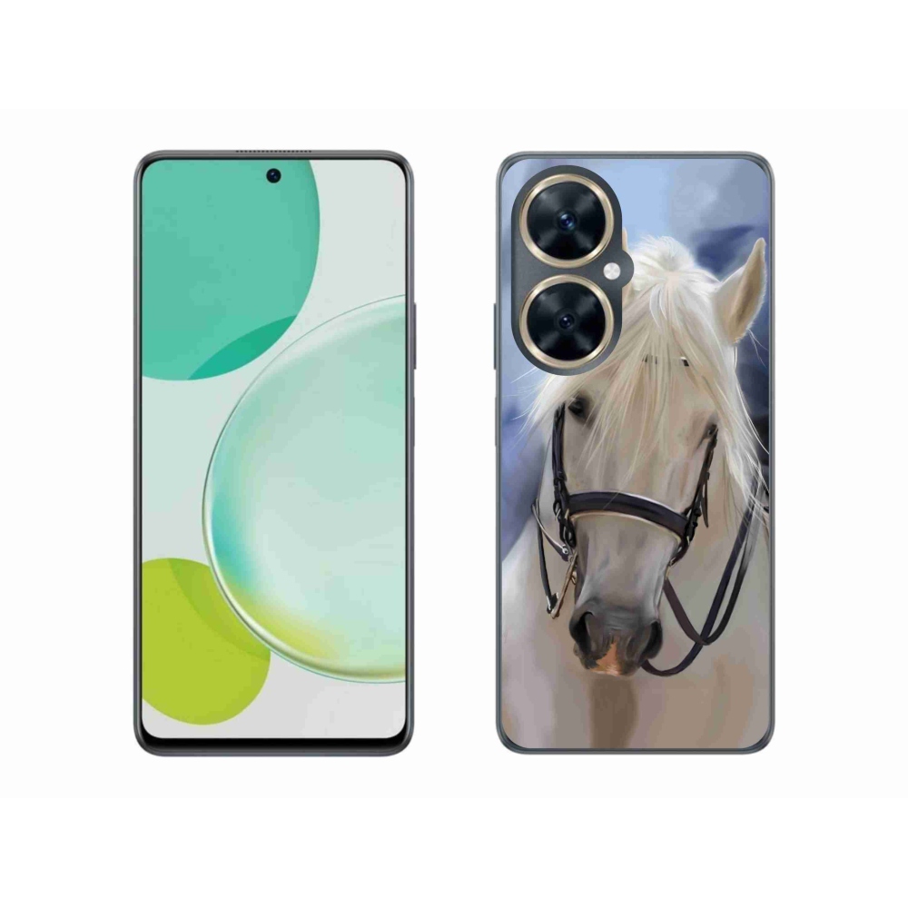 Gelový kryt mmCase na Huawei Nova 11i - bílý kůň