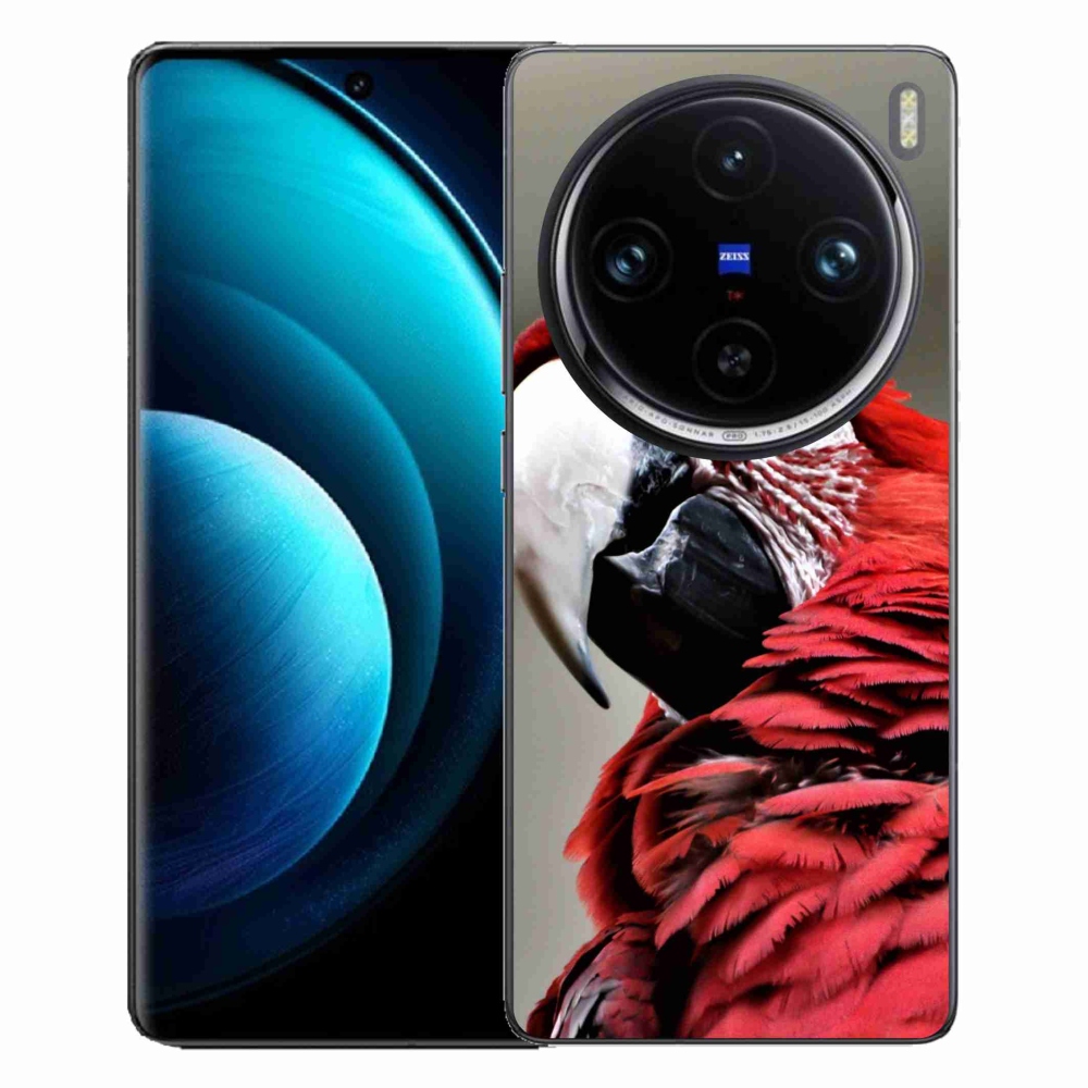Gelový obal mmCase na Vivo X100 Pro 5G - papoušek ara červený