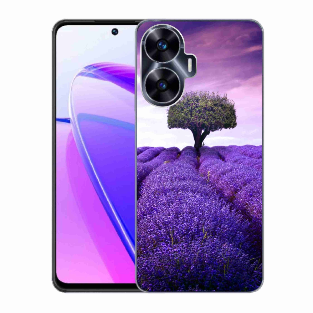 Gelový kryt mmCase na Realme C55 - levandulová louka