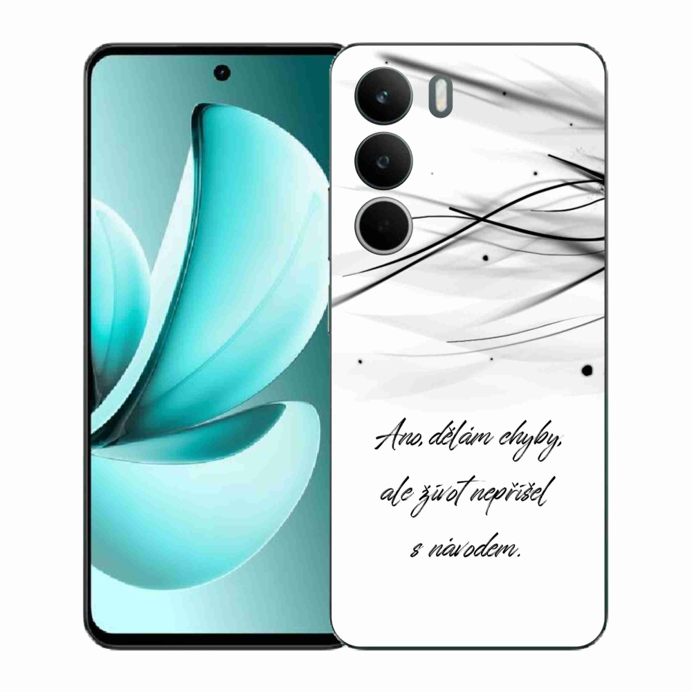 Gelový kryt mmCase na Realme C71 - citát bílé pozadí