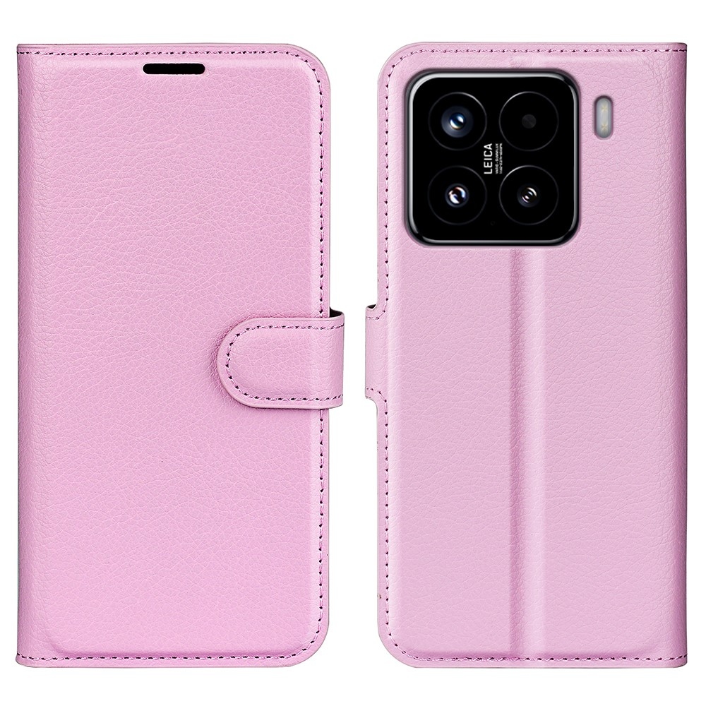 Litchi knížkové pouzdro na Xiaomi 15 - růžové