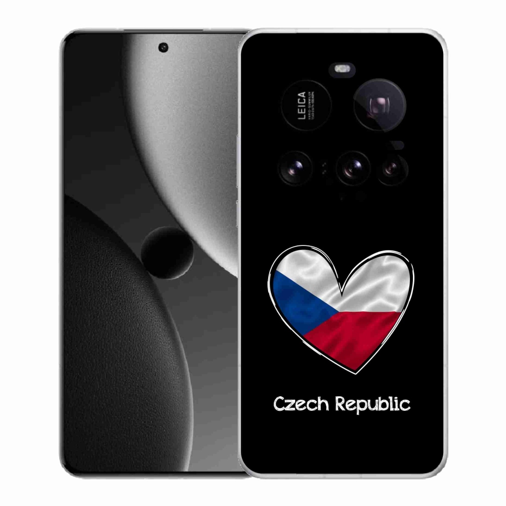 Gelový kryt mmCase na Xiaomi 15 Ultra - vlajka srdce černé pozadí