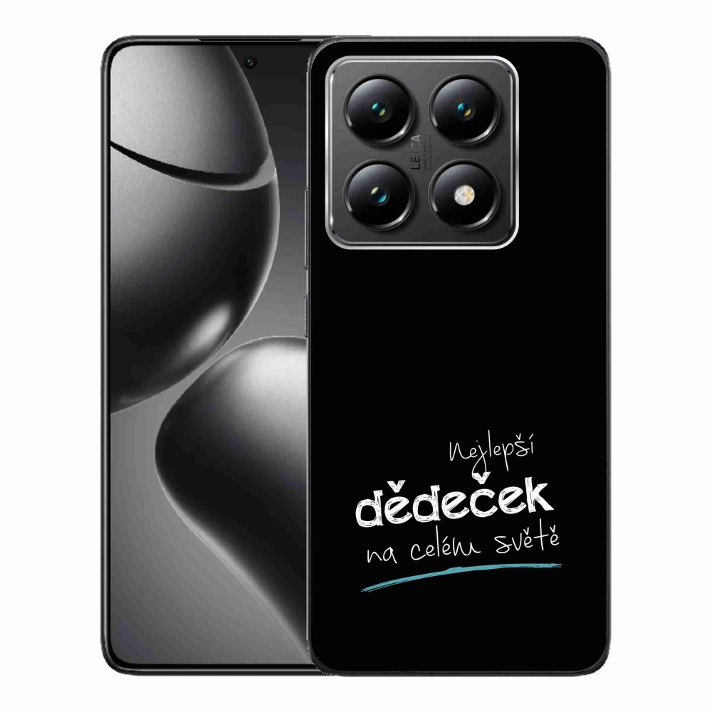 Gelový kryt mmCase na Xiaomi 14T - nejlepší dědeček 3 černé pozadí