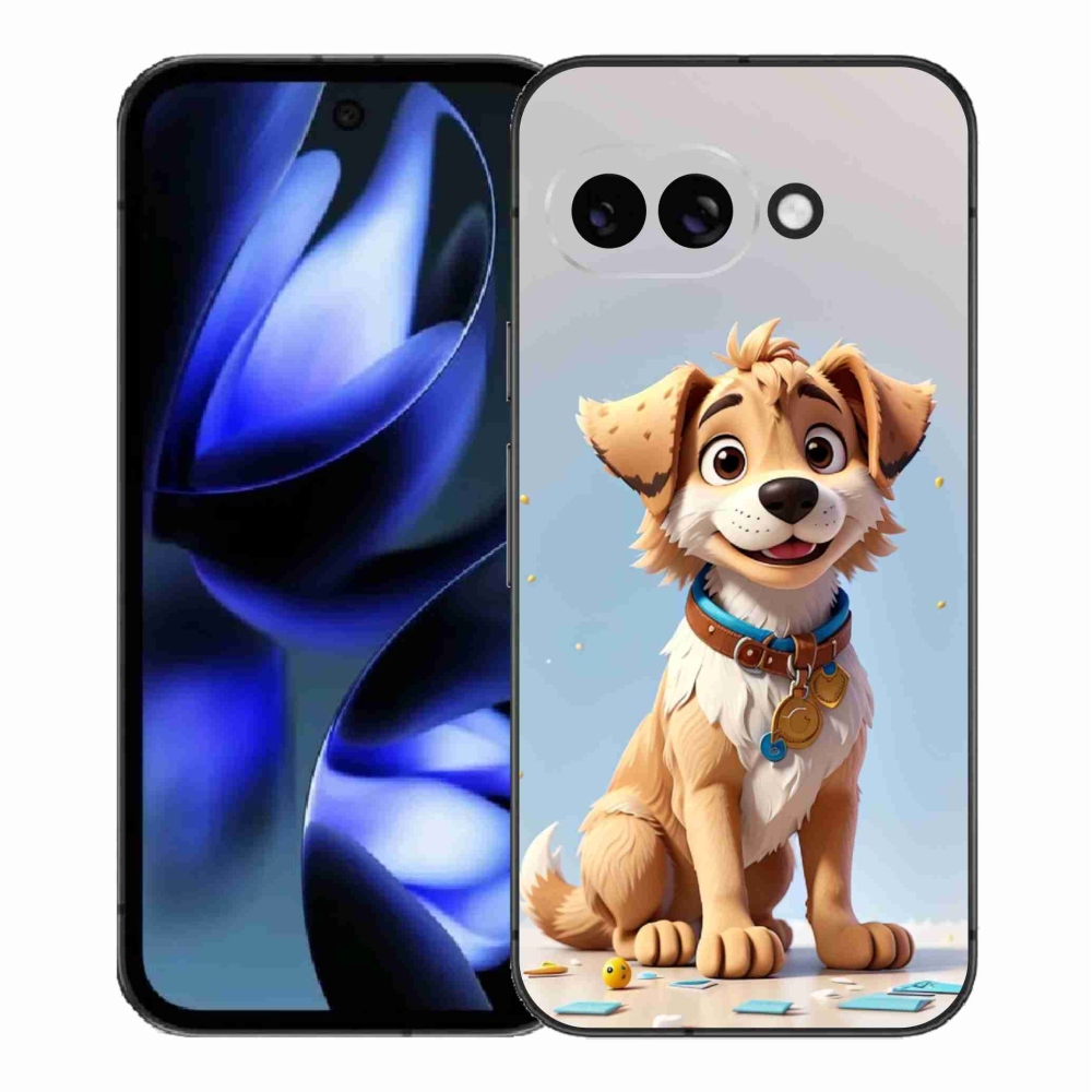 Gelový kryt mmCase na Google Pixel 9a - kreslené štěně